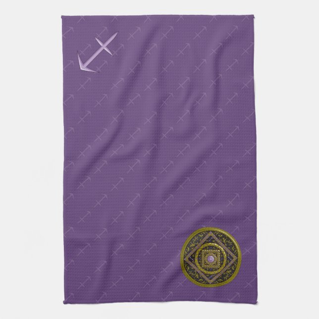 Sagittarius Mandala Hand Towel (Vertical)