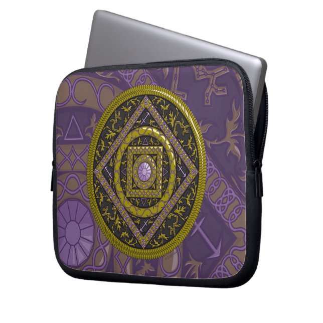 Sagittarius Mandala Laptop Case (Front Left)