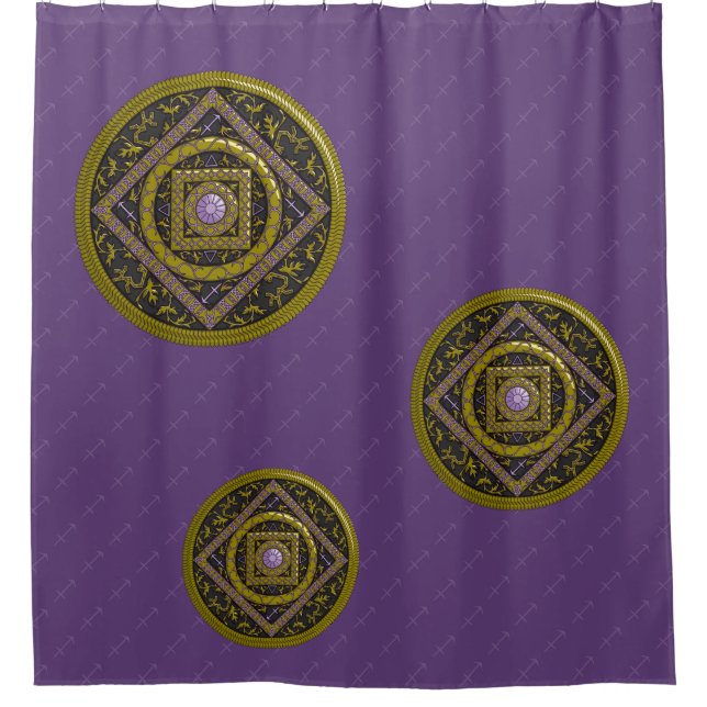 Sagittarius Mandala Shower Curtain (Front)