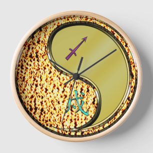Sagittarius & Metal Dog Clock