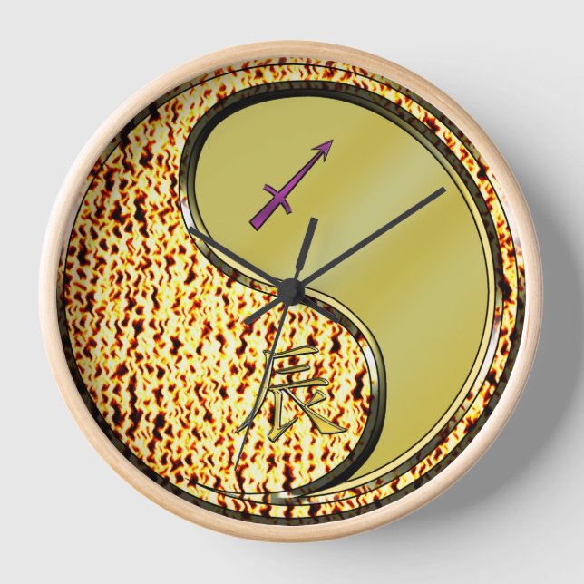 Sagittarius & Metal Dragon Clock (Front)