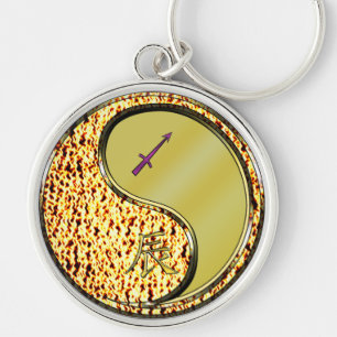 Sagittarius & Metal Dragon Key Ring
