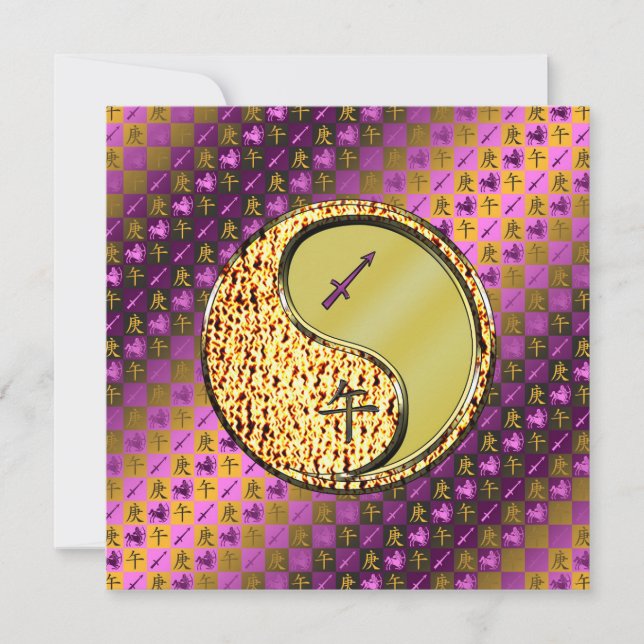 Sagittarius & Metal Horse Card (Front)