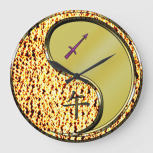 Sagittarius & Metal Horse Large Clock