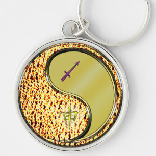 Sagittarius & Metal Monkey Key Ring