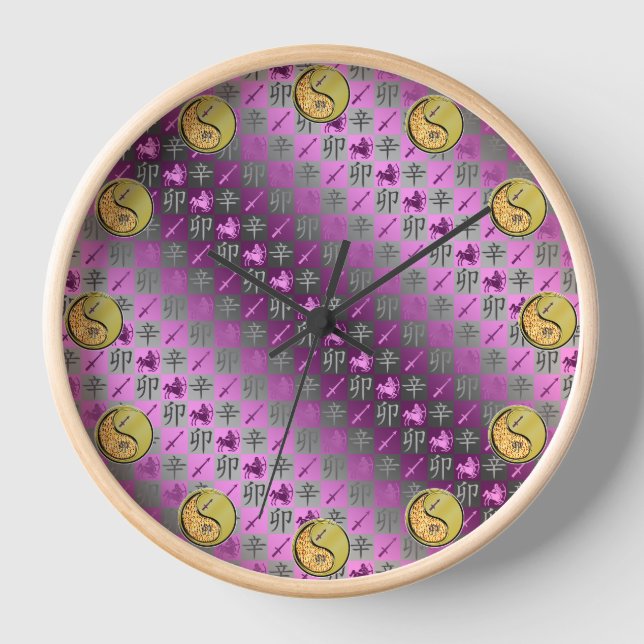 Sagittarius & Metal Rabbit Clock (Front)