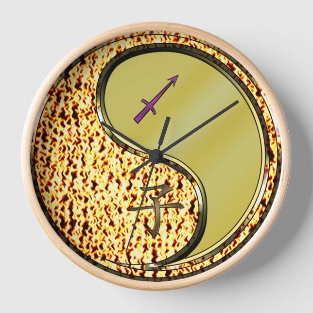 Sagittarius & Metal Rat Clock (Front)