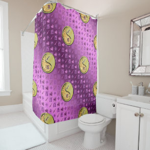Sagittarius & Metal Rooster Shower Curtain