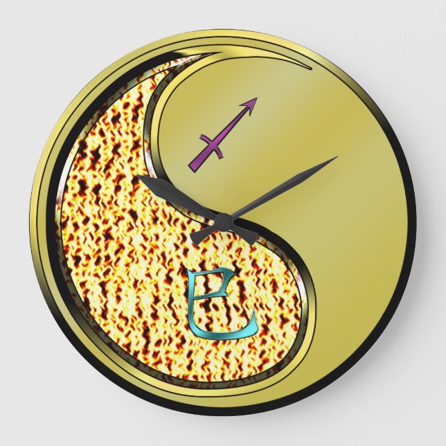 Sagittarius & Metal Snake Large Clock (Front)