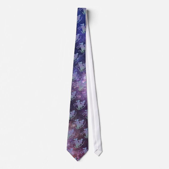Sagittarius & Nebula design 6 Men's Tie (Front)