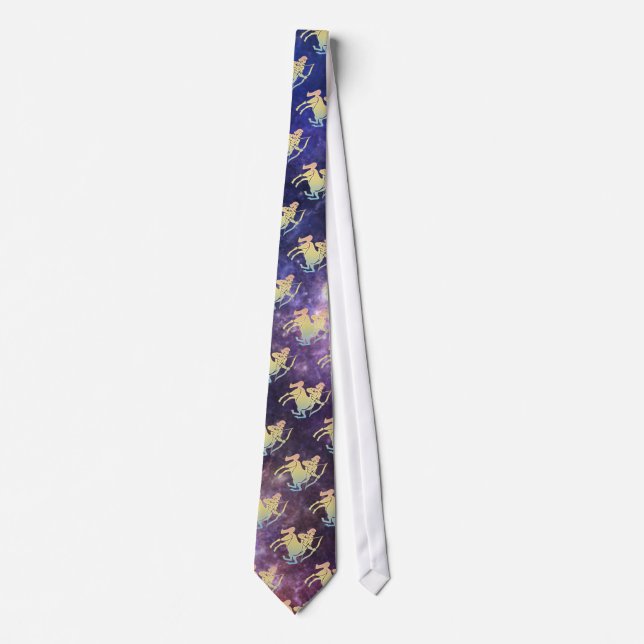 Sagittarius & Nebula design 7 Men's Tie (Front)