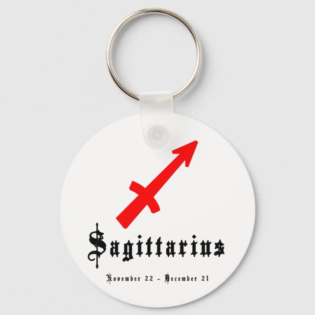 Sagittarius, November 22 - December 21 Key Ring (Front)
