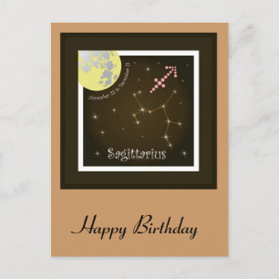 Sagittarius November 23 to December 21 Postkarte Postcard