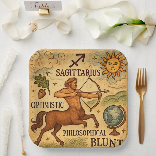 Sagittarius Paper Plate (Wedding)
