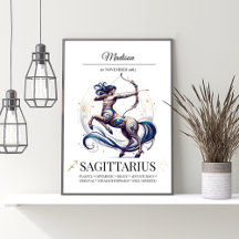 Sagittarius Personalised Elegant Zodiac Watercolor