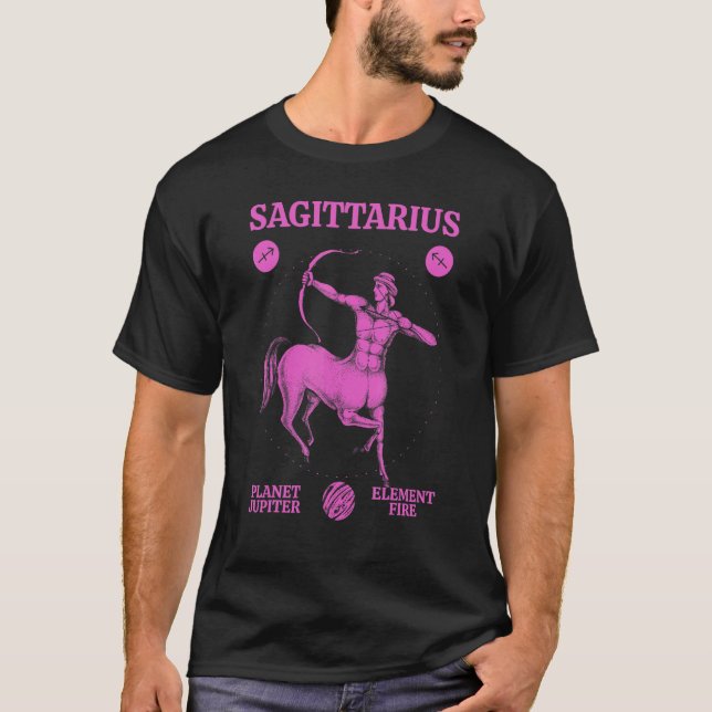Sagittarius  Planet Jupiter  Element Fire T-Shirt (Front)