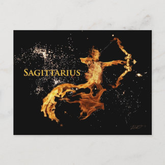 Sagittarius Postcard - Zodiac Symbols