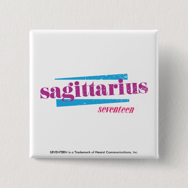 Sagittarius Purple 15 Cm Square Badge (Front)