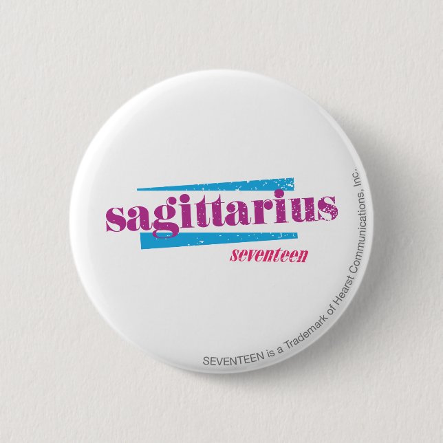 Sagittarius Purple 6 Cm Round Badge (Front)