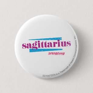 Sagittarius Purple 6 Cm Round Badge
