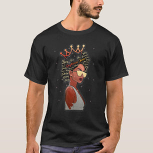 Sagittarius Queen Black Queen Birthday   Zodiac Bi T-Shirt