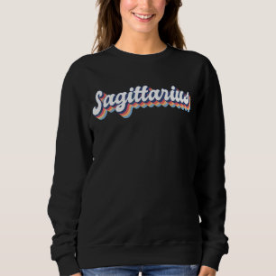 Sagittarius Retro Zodiac Birth Sign Sweatshirt