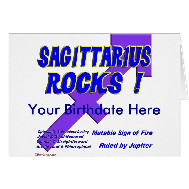 Sagittarius Rocks ! (Front Horizontal)
