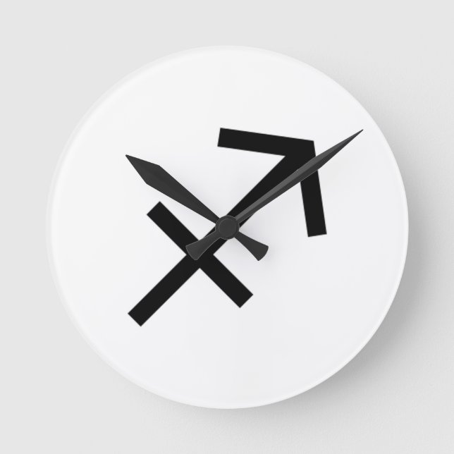 Sagittarius Round Clock (Front)