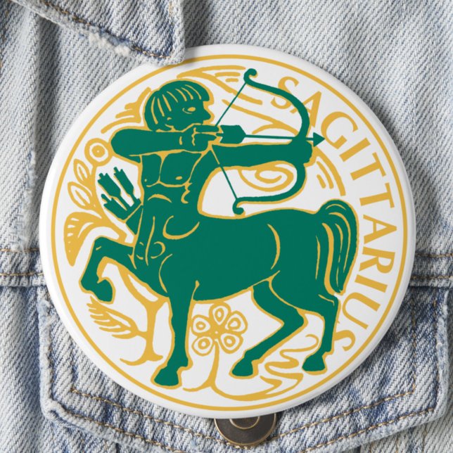 Sagittarius Sign of the Zodiac on a 10 Cm Round Badge (Creator Uploaded)