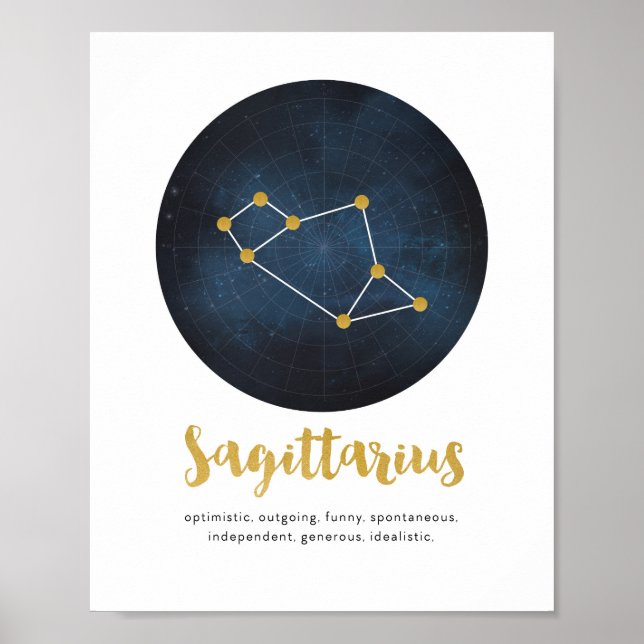 Sagittarius star sign print (Front)