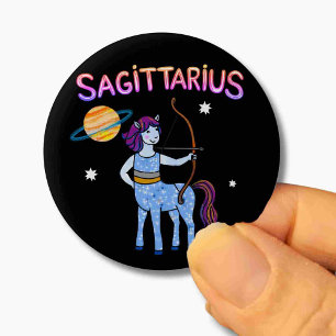 Sagittarius star sign The Archer zodiac star 6 Cm Round Badge