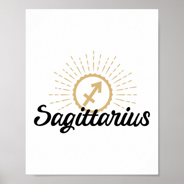Sagittarius Starburst Zodiac Symbol  Poster (Front)