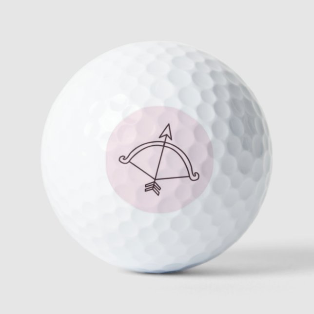 Sagittarius symbol golf ball (Front)