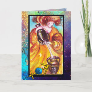 SAGITTARIUS,TEMPERANCE TAROT ZODIAC BIRTHDAY CARD