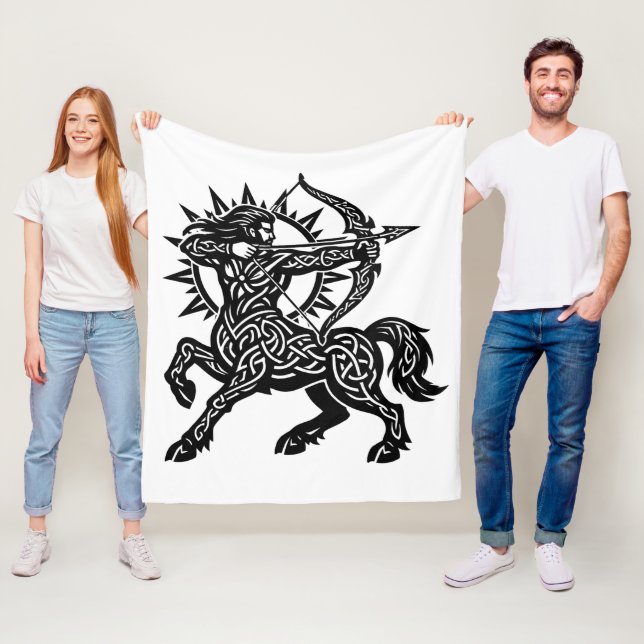 Sagittarius — The Archer by BurnsInHell Fleece Blanket (In Situ)