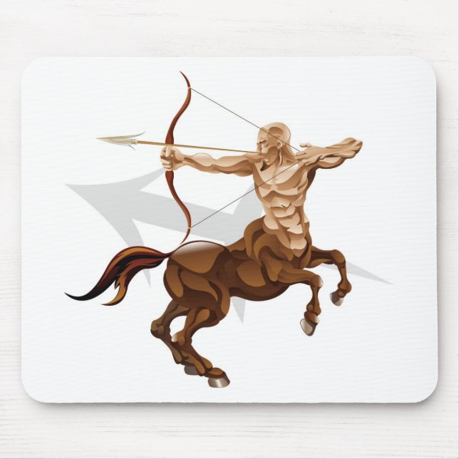 Sagittarius the archer star or birth zodiac sign mouse pad (Front)