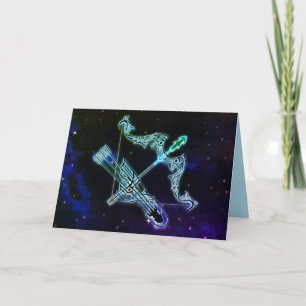 sagittarius the archer zodiac greeting card