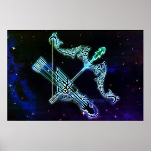 sagittarius the archer zodiac poster