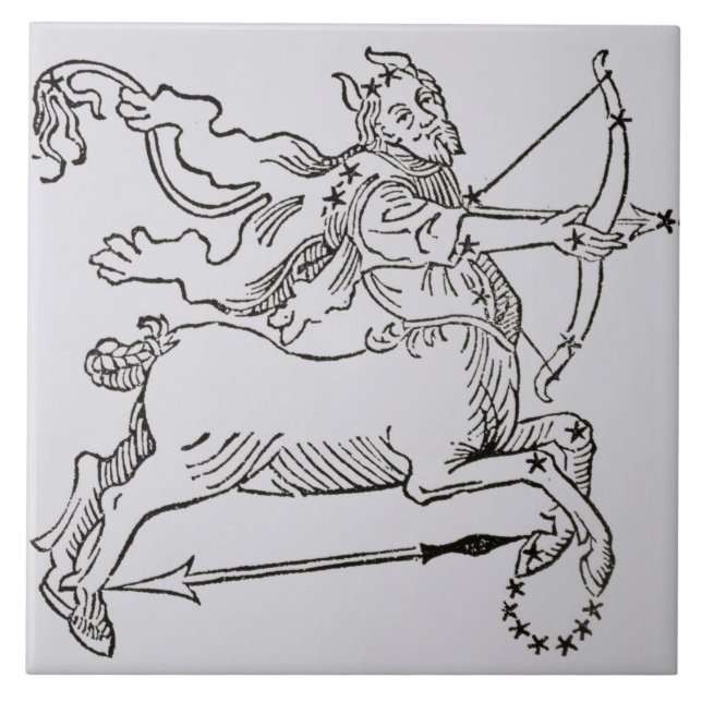 Sagittarius (the Centaur) an illustration from the Ceramic Tile (Front)