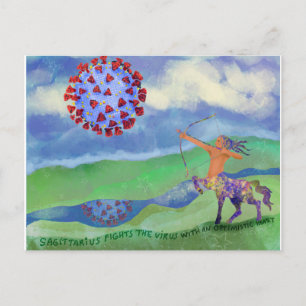 Sagittarius vs. the Virus Postcard
