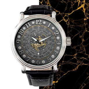 Sagittarius Watch, zodiac sign, Steampunk, gems Watch
