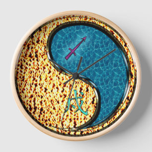 Sagittarius & Water Dog Clock