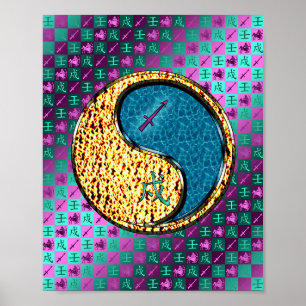 Sagittarius & Water Dog Poster