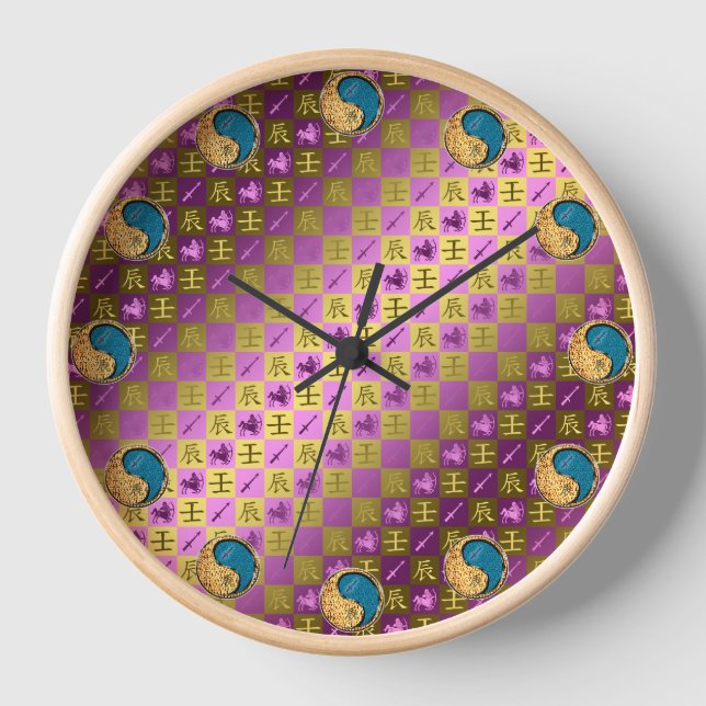 Sagittarius & Water Dragon Clock (Front)