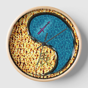 Sagittarius & Water Dragon Clock