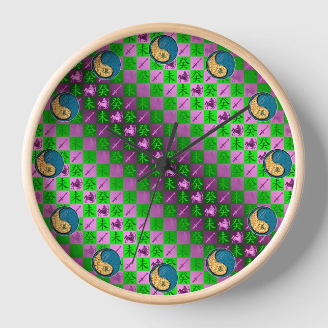 Sagittarius & Water Goat Clock (Front)