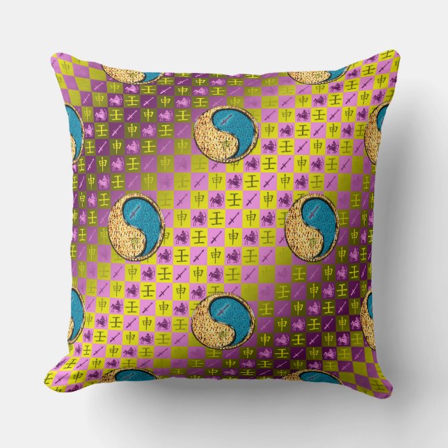Sagittarius & Water Monkey Cushion (Front)