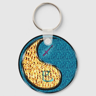 Sagittarius & Water Snake Key Ring