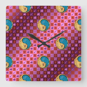 Sagittarius & Water Tiger Square Wall Clock
