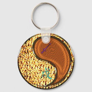 Sagittarius & Wood Dog Key Ring